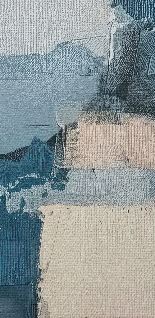 Painting of different shades of blue and white Painting of different shades of blue and white