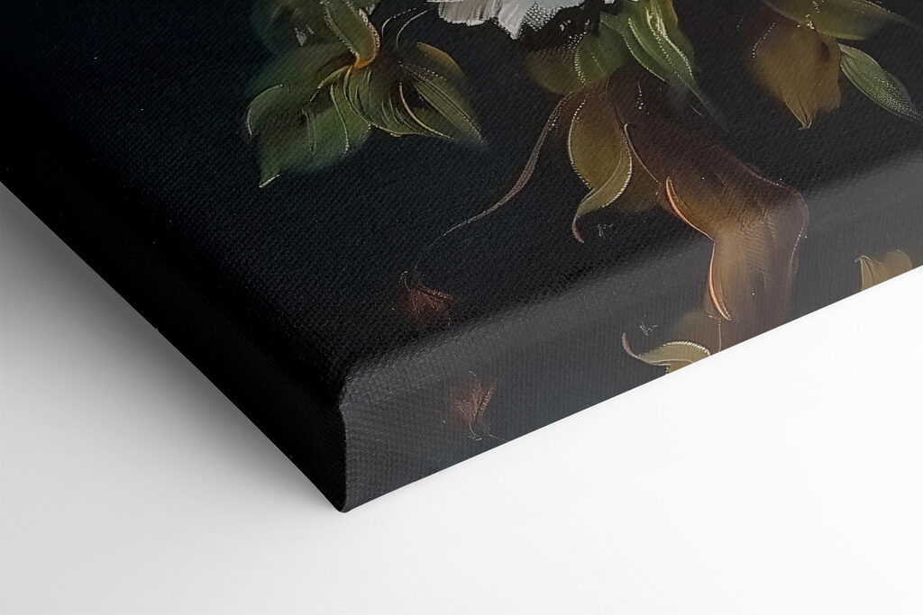 Painting of white and pink flowers