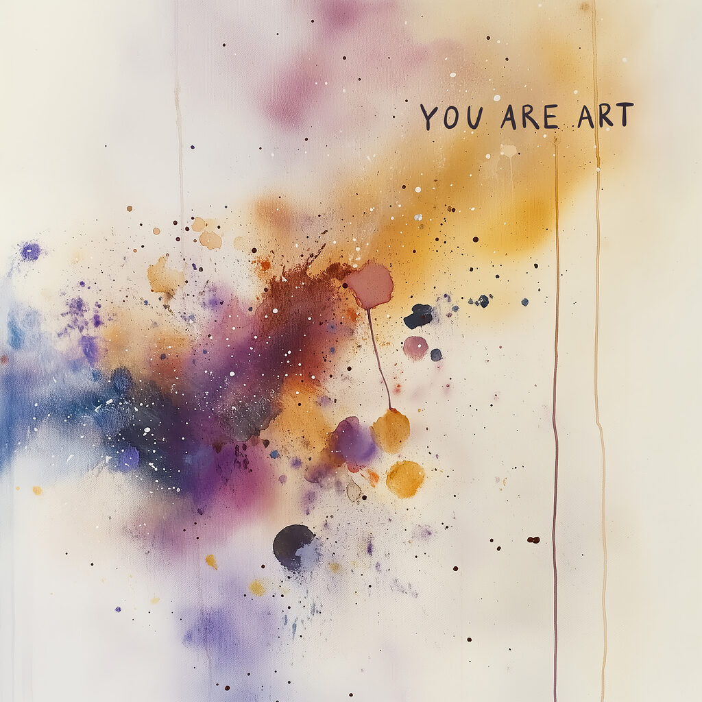 Close up of a painting