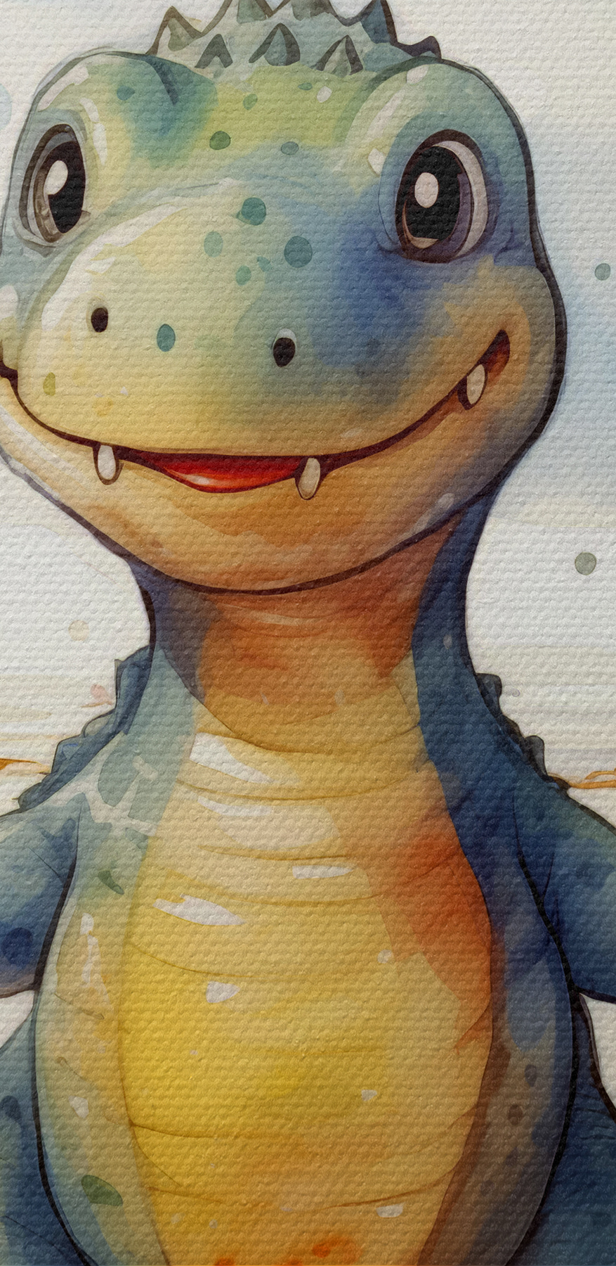 Rajzfilm egy vízben álló dinoszauruszról