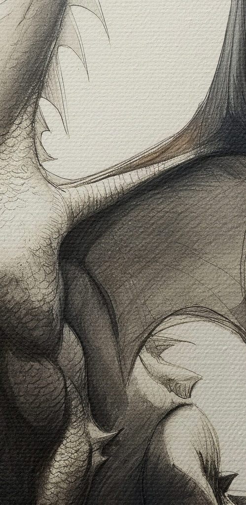 Drawing of a dragon Drawing of a dragon