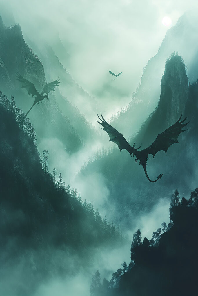 Sárkányok csoportja repül az égen s40011p 683x1024 - Sárkányok csoportja repül az égen - tegory