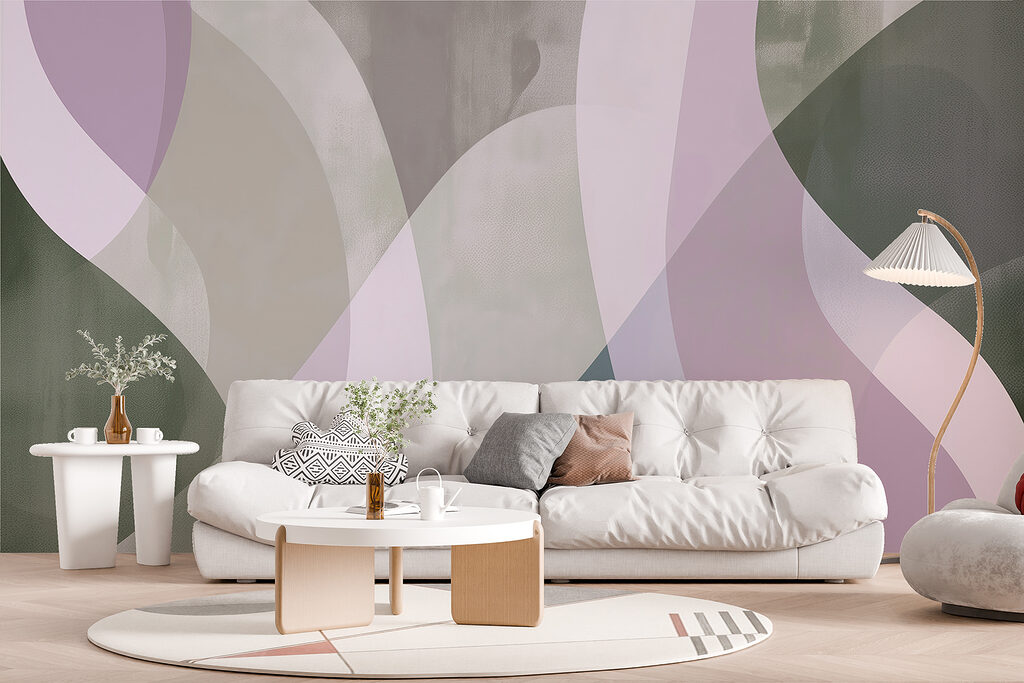 Colorful pattern with circles and lines