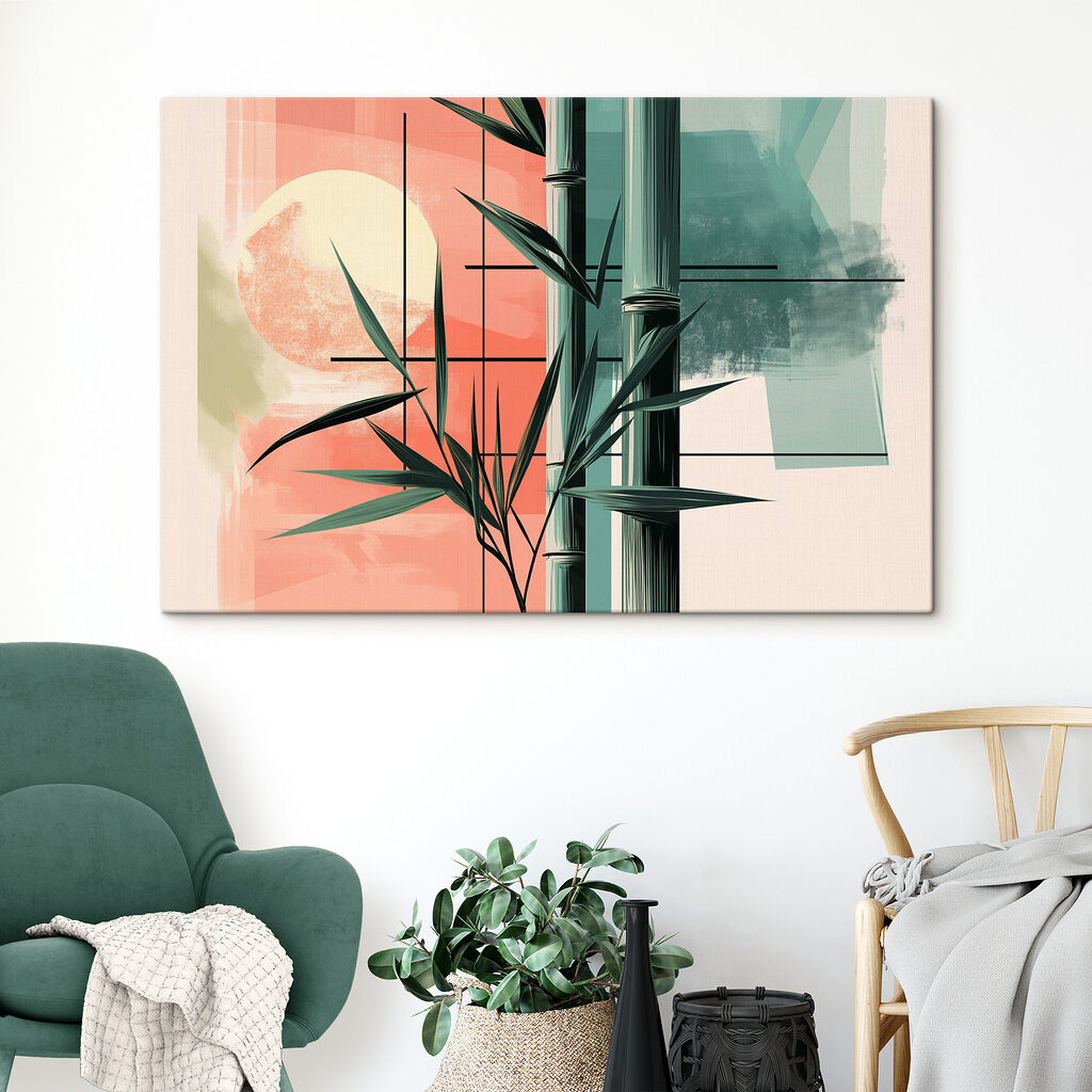 Bamboo stems and leaves