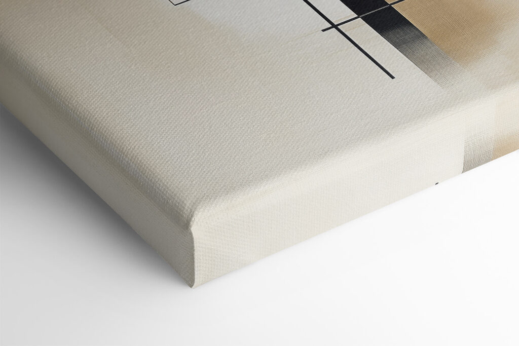 Black and orange geometric shapes