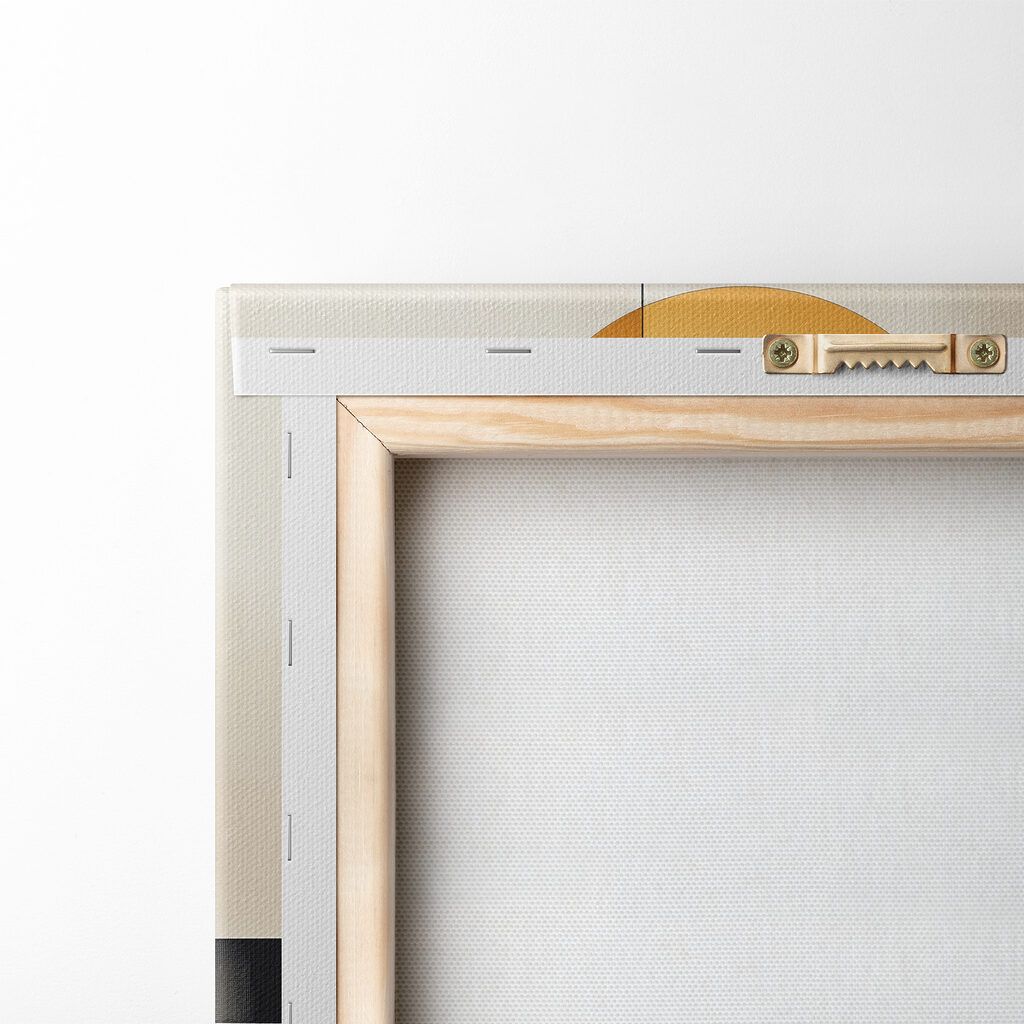 Black and orange geometric shapes