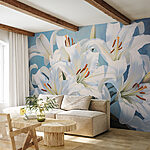 Fotótapéta Közelkép egy fehér virágról