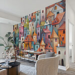 Fotótapéta Színes épületek csoportja