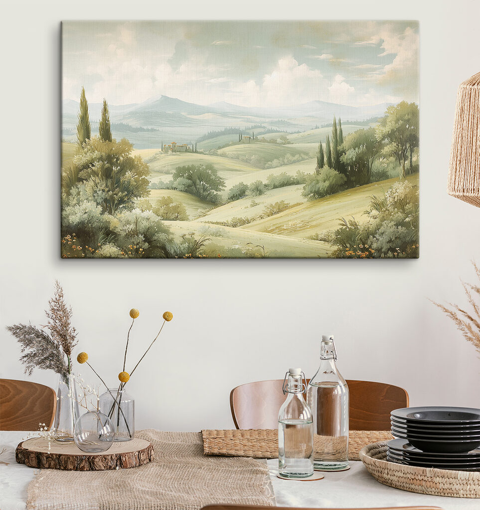 Landscape with hills and trees Landscape with hills and trees