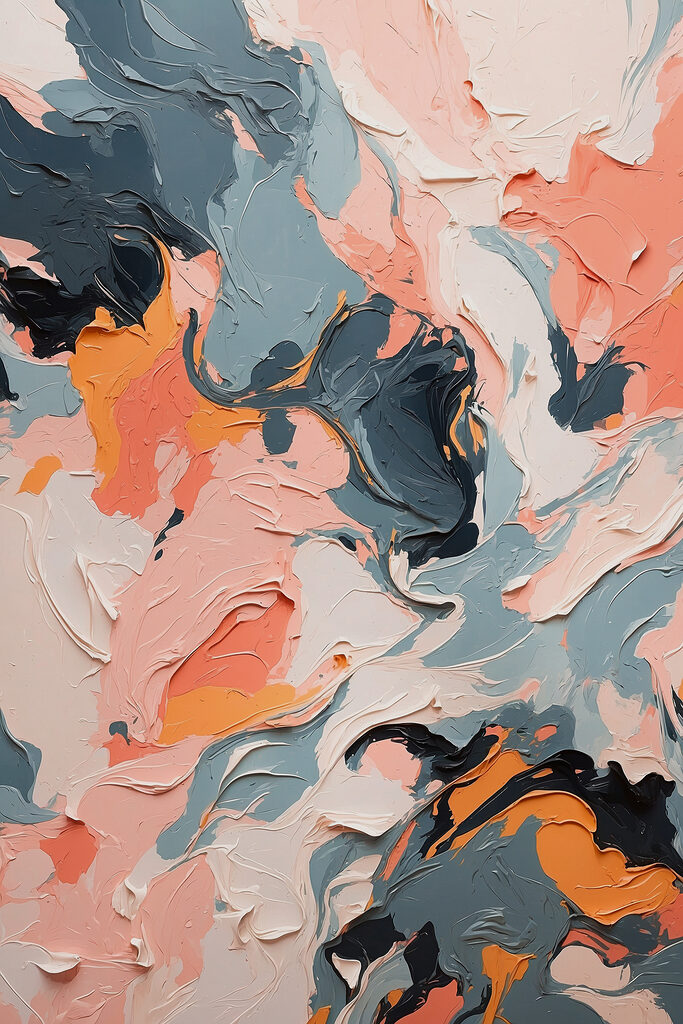 Colorful abstract swirls of paint