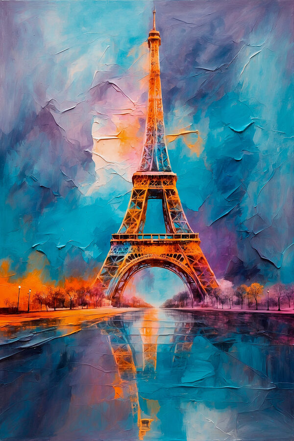 Painting of a tower Painting of a tower
