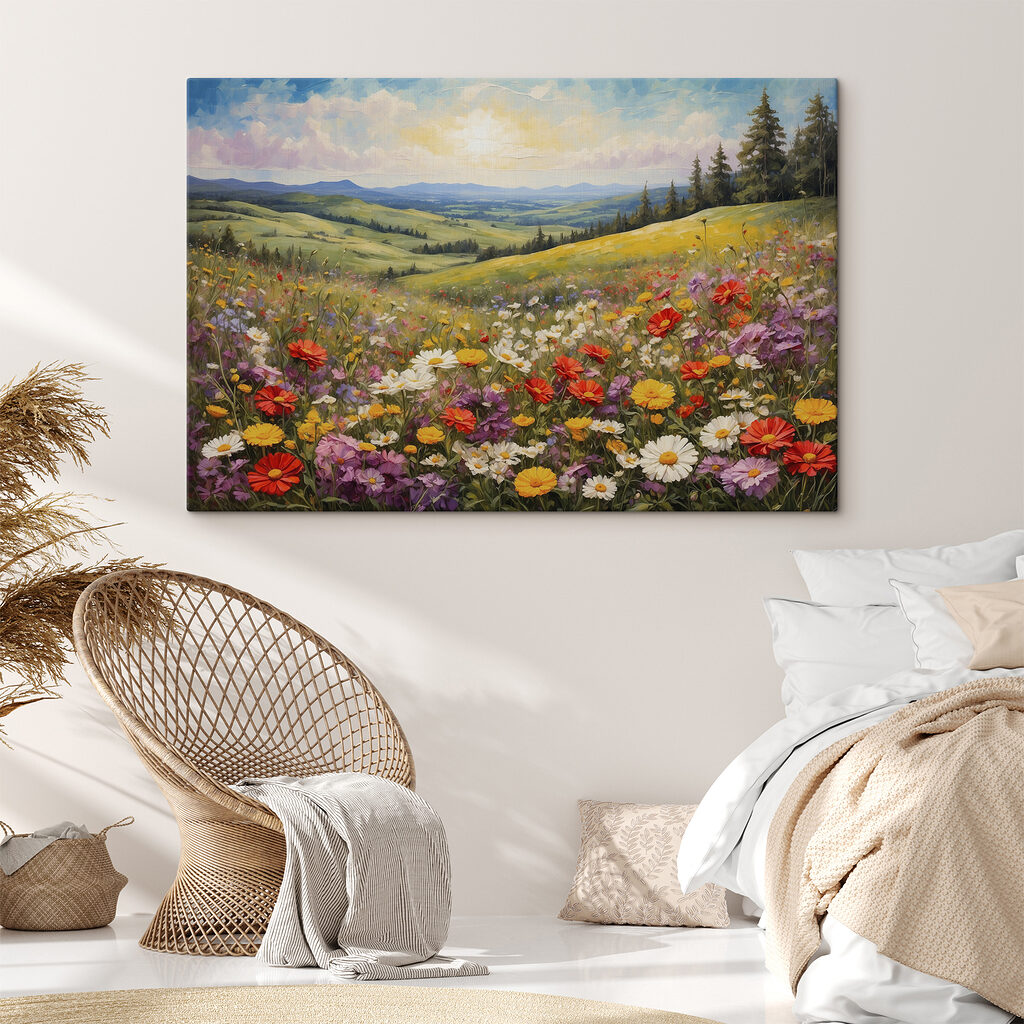 Field of colorful flowers