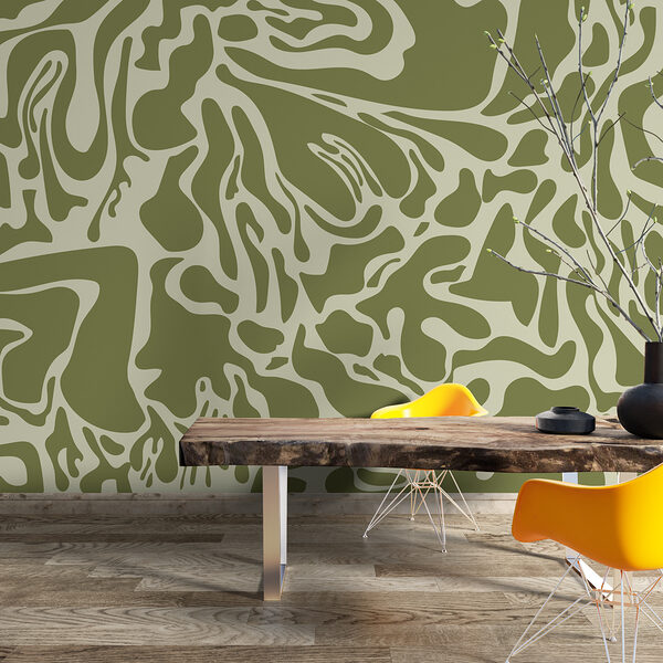 Green and white pattern