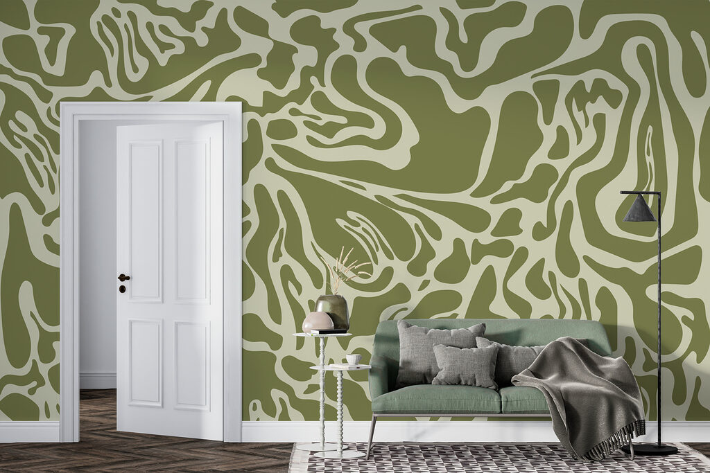 Green and white pattern