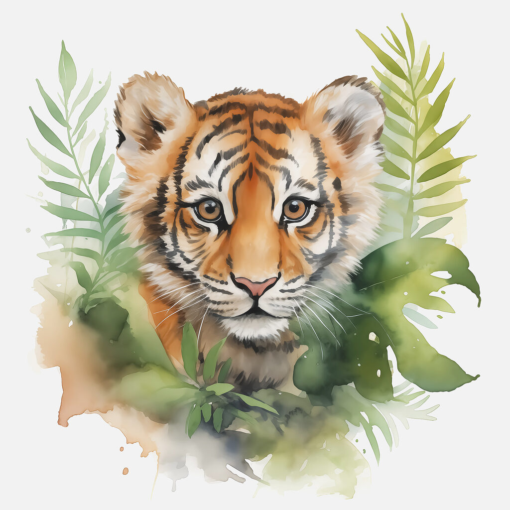 Tiger in the jungle Tiger in the jungle