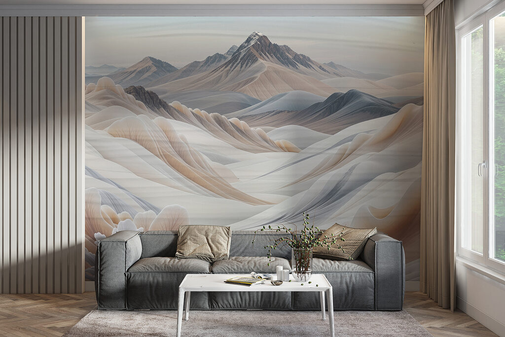 Landscape of mountains and snow Landscape of mountains and snow