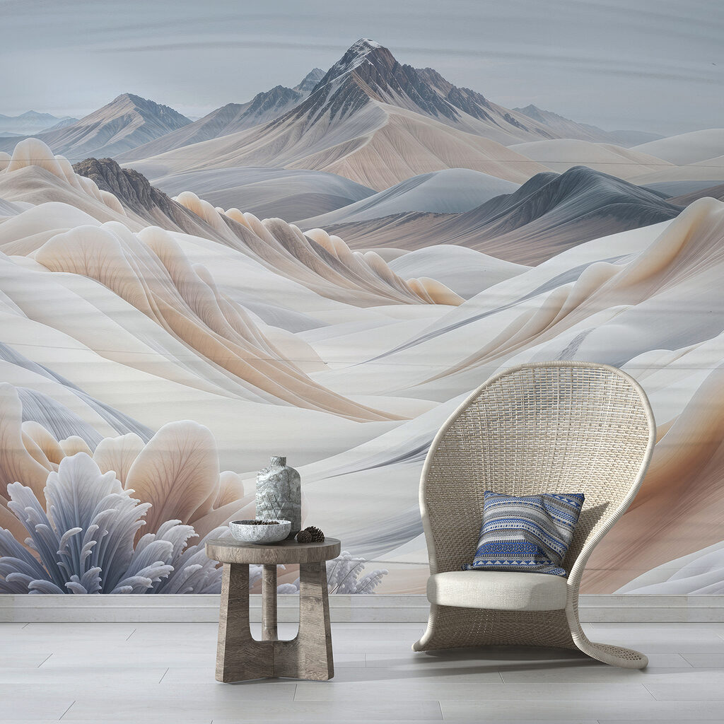 Landscape of mountains and snow Landscape of mountains and snow