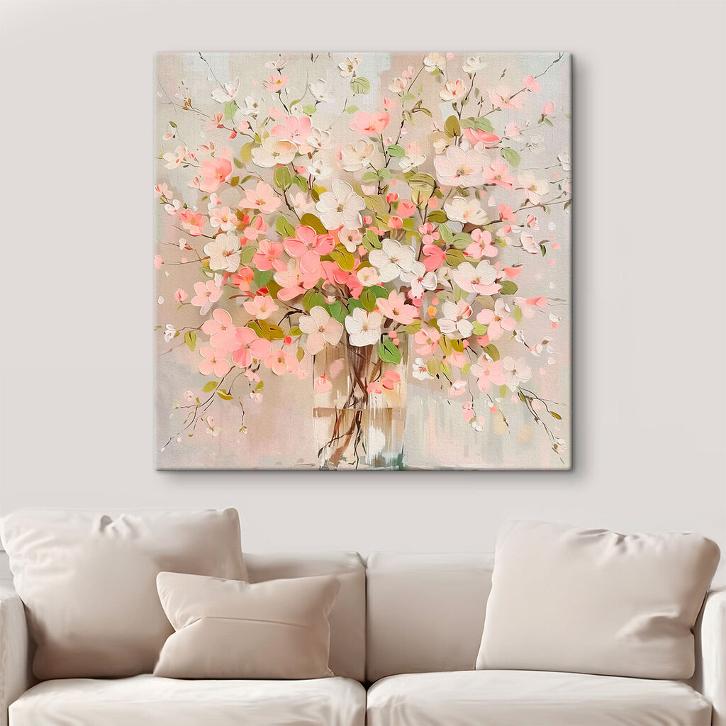 Painting of flowers in a vase Painting of flowers in a vase