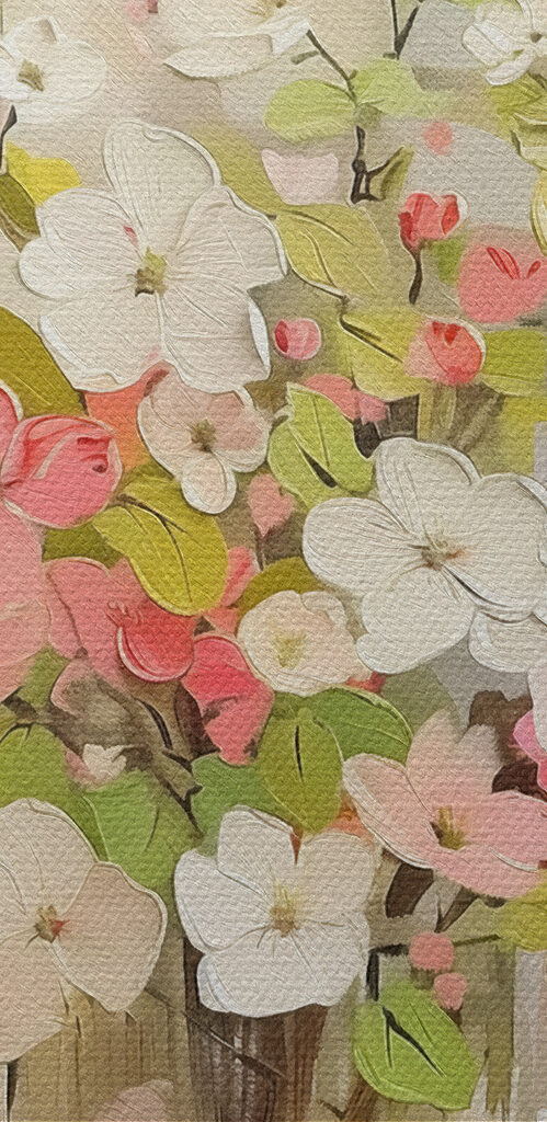 Painting of flowers in a vase Painting of flowers in a vase