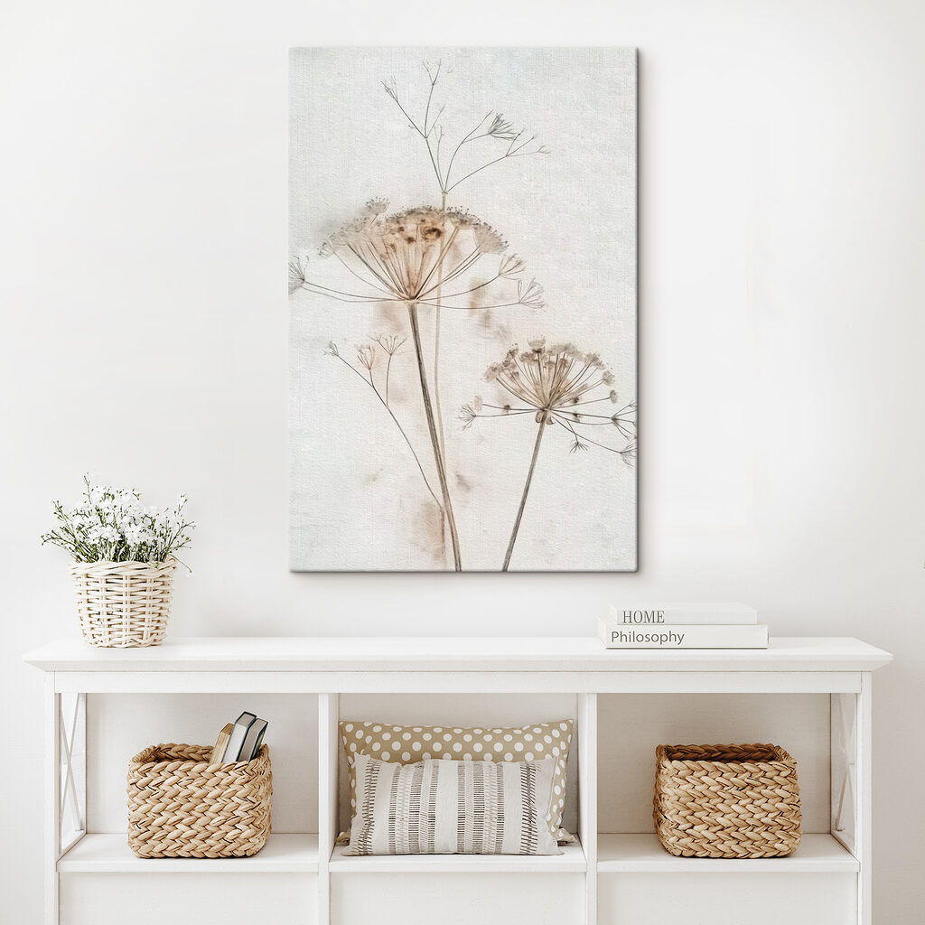 Delicate flowers in soft watercolor tones