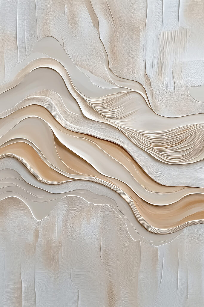 White and brown wavy lines