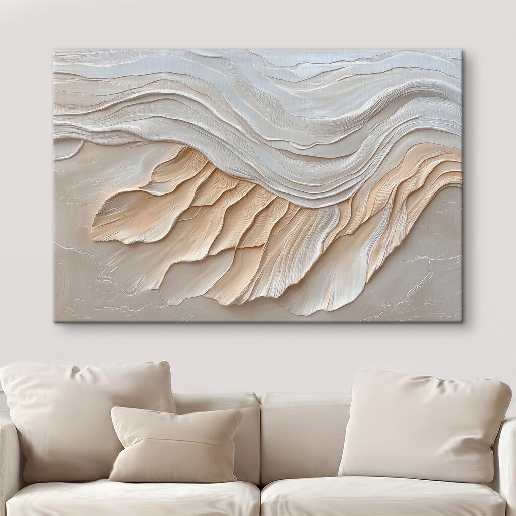 White and brown wavy pattern