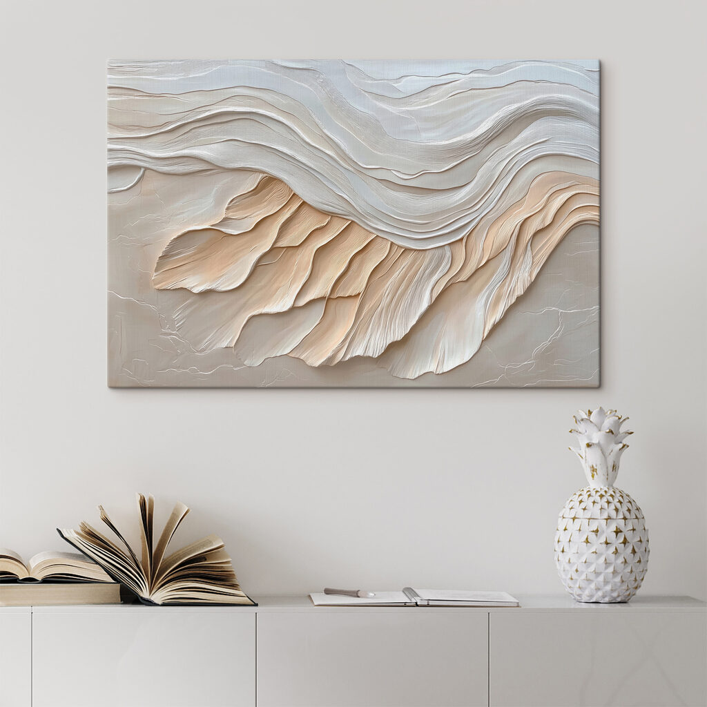 White and brown wavy pattern