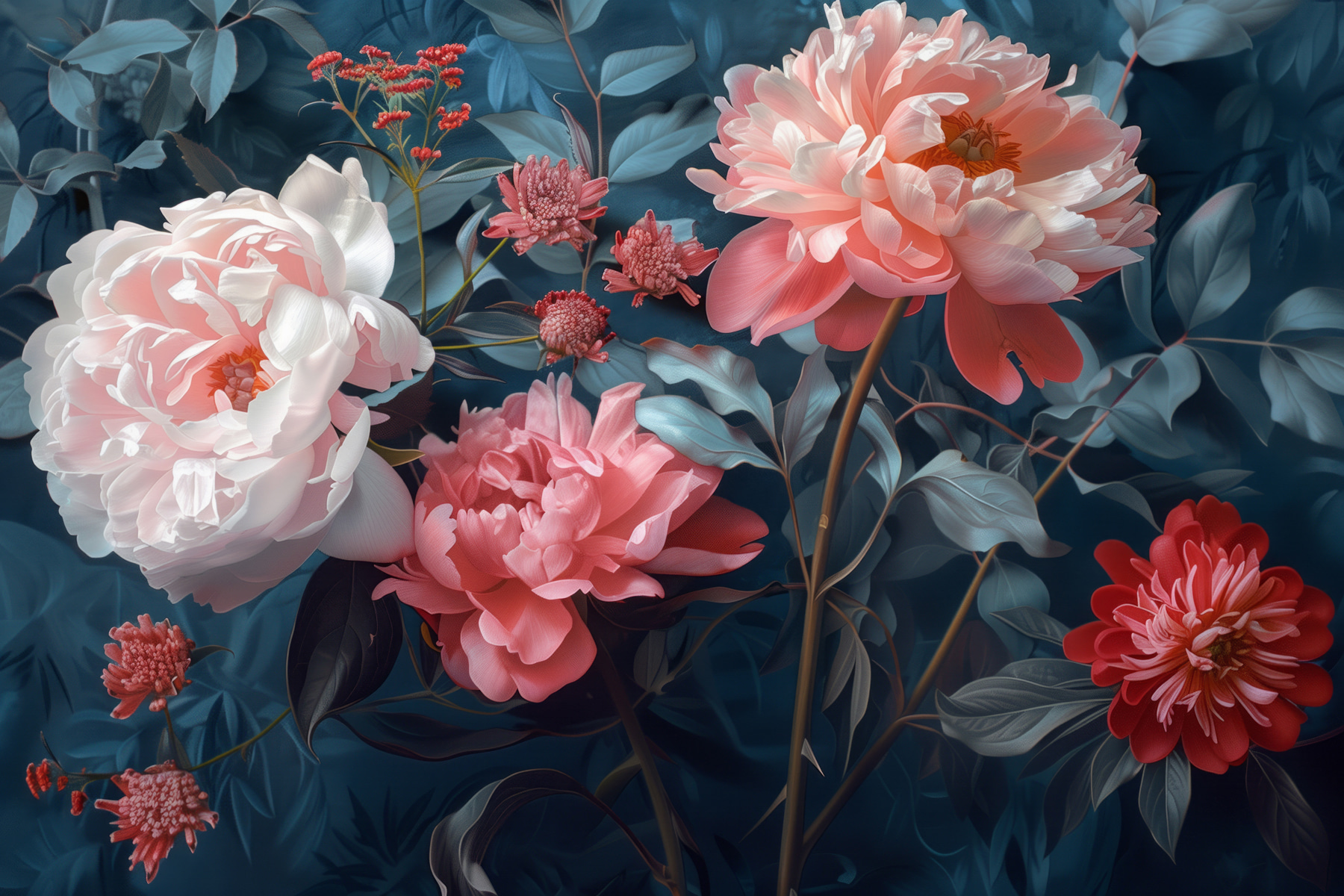 Group of flowers on a plant