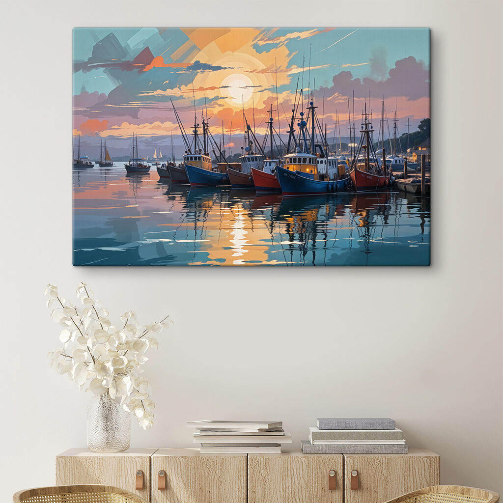 Group of boats on water