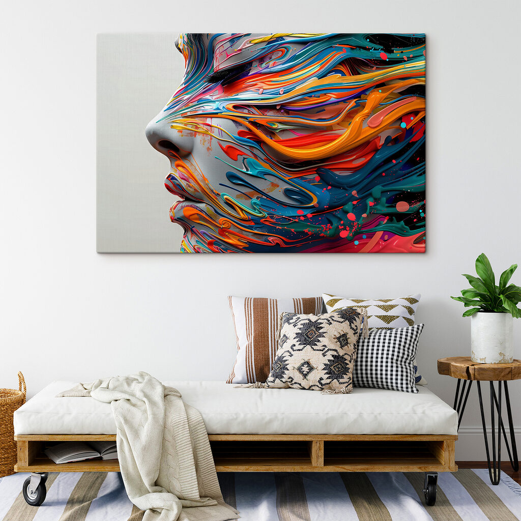 Close up of a face with paint on it