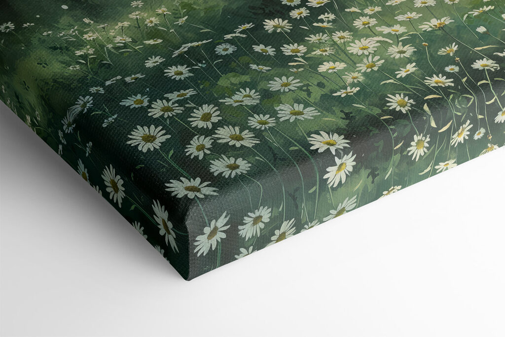 Forest with trees and flowers