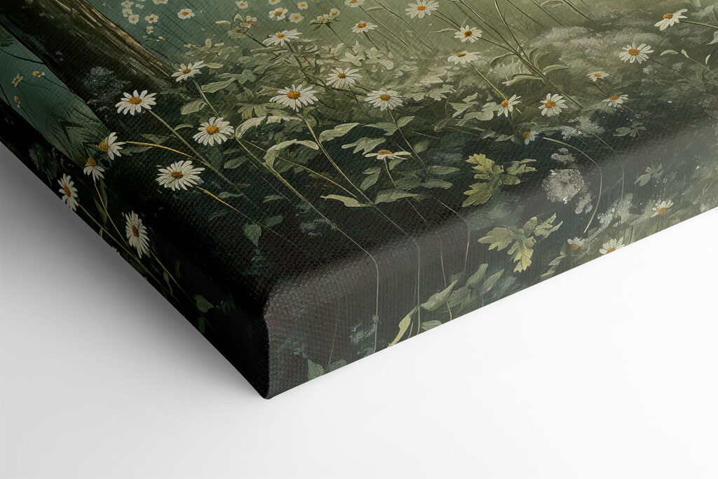 Forest with flowers and trees