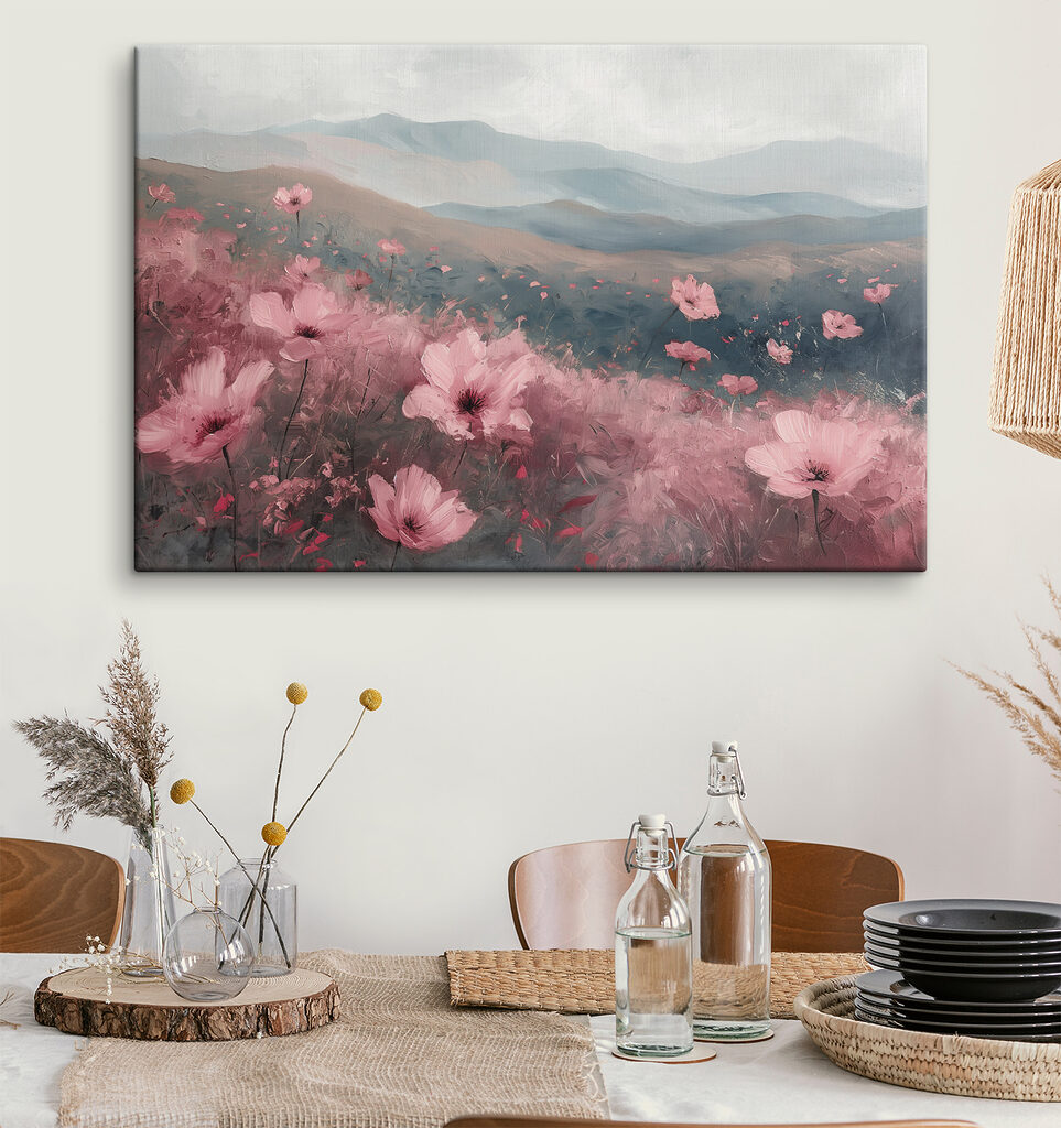 Field of pink flowers Field of pink flowers