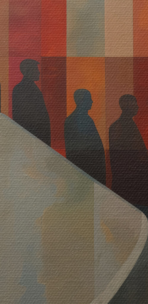 Painting of a man on a wall