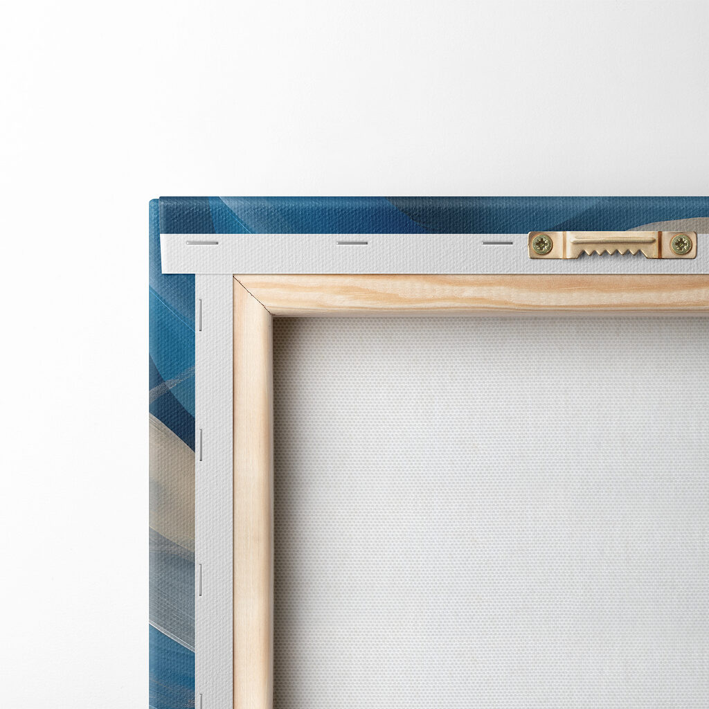 Blue and white wavy lines