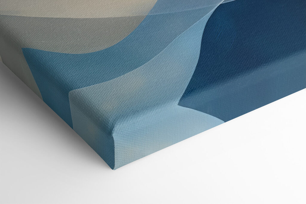 Blue and white swirly pattern