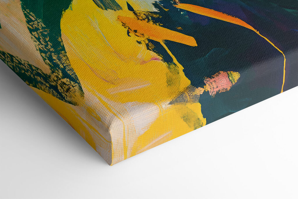 Painting of colorful leaves