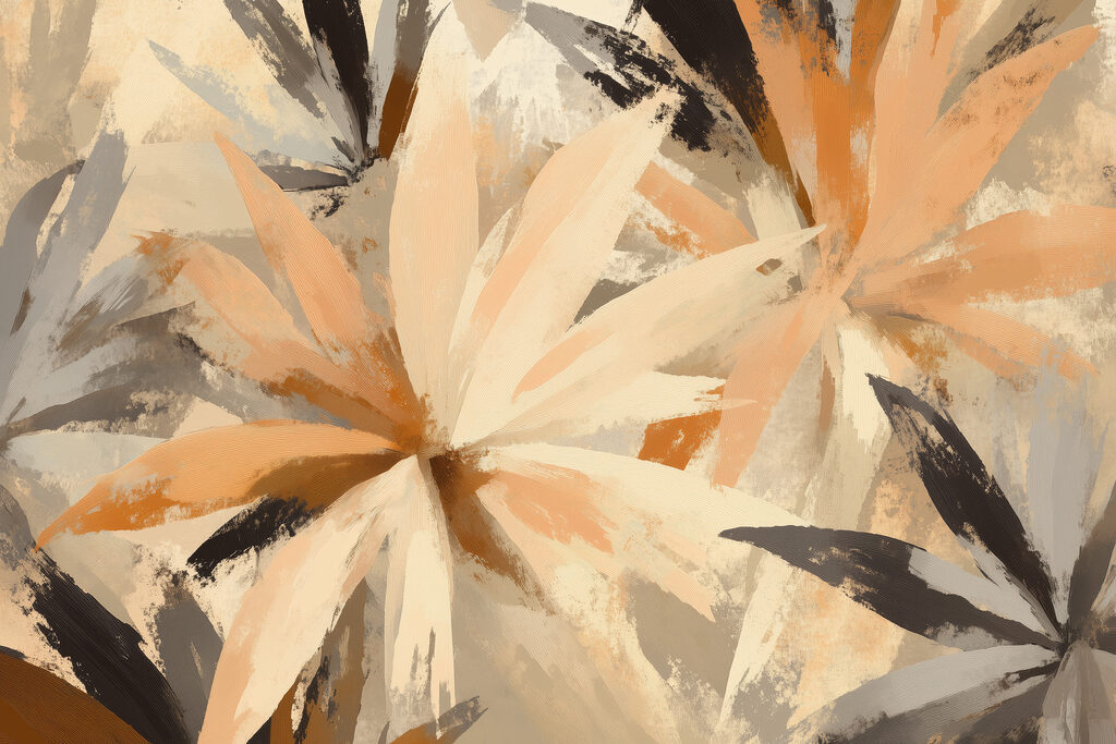 Abstract floral design in warm tones Abstract floral design in warm tones