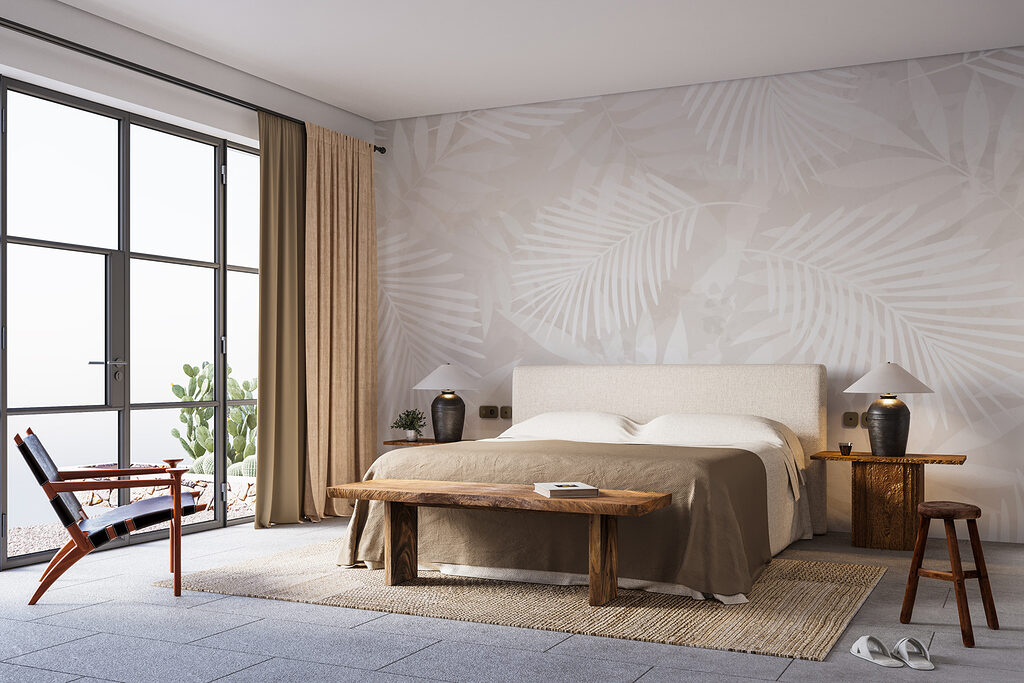 White leaves on a light background