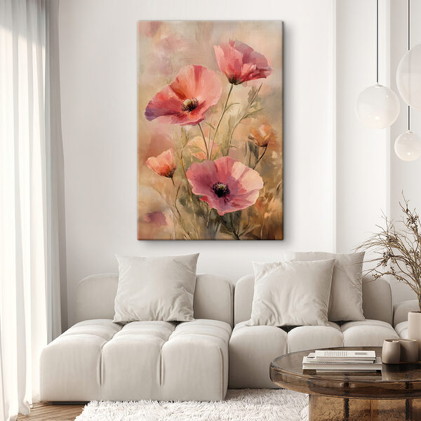 Painting of pink flowers Painting of pink flowers