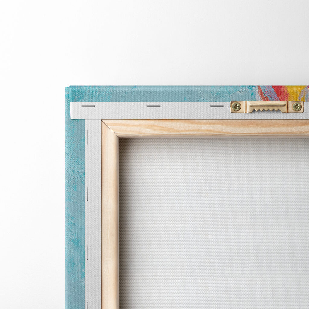 Painting of a woman with her hand on her shoulder