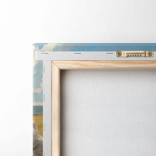 Group of white dogs running in a field Group of white dogs running in a field