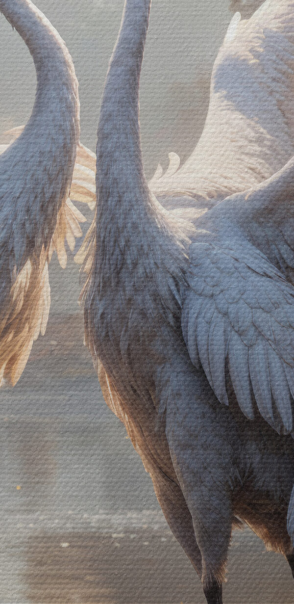 Pár fehér daru áll a tóban s40404pzvl 600x1231 - Pár fehér daru áll a tóban