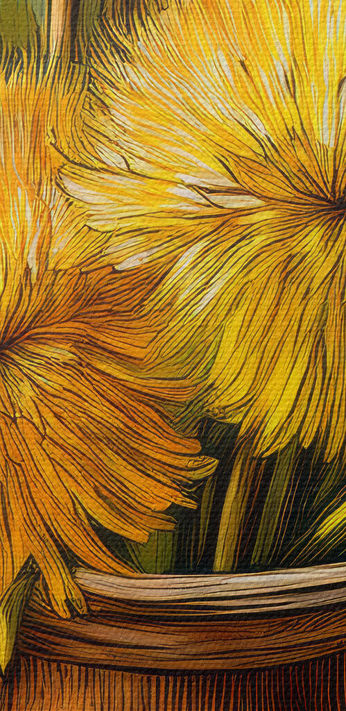 Yellow flowers in a vase