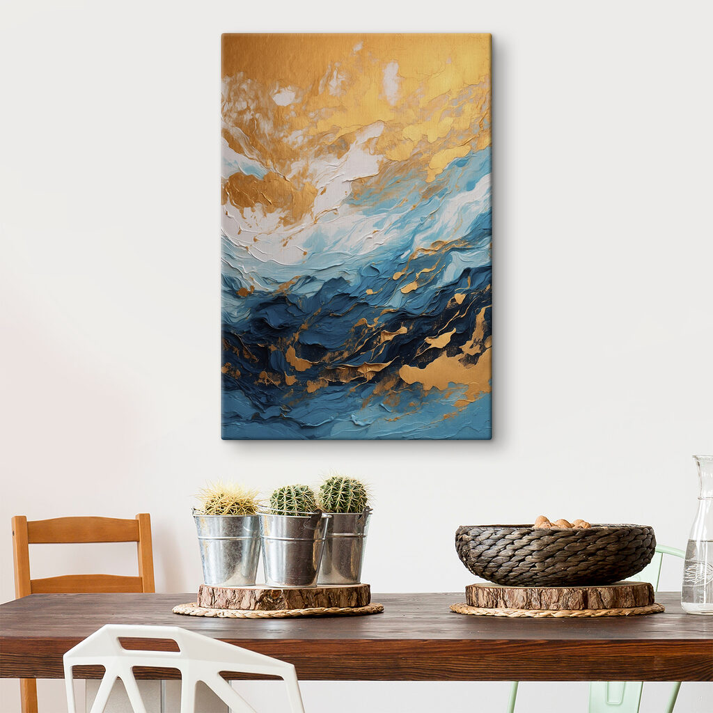 Azure currents meet amber shores Azure currents meet amber shores