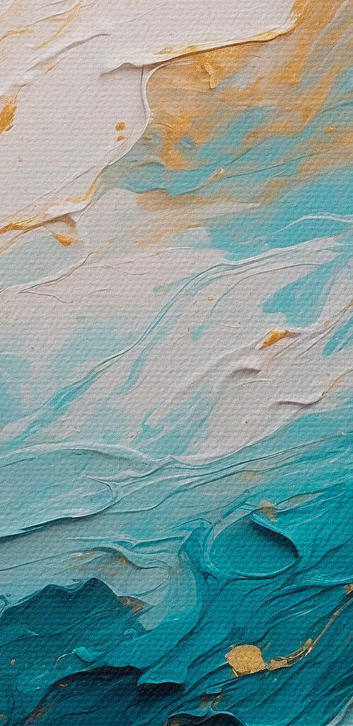 Azure currents meet amber shores Azure currents meet amber shores