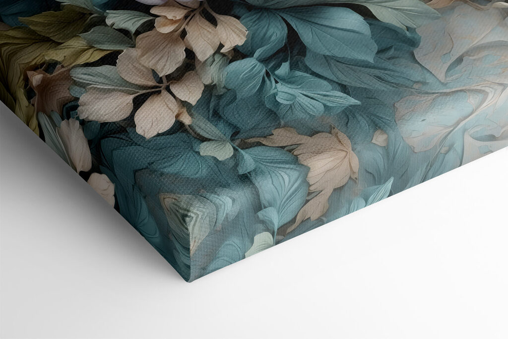 Group of flowers on a wall