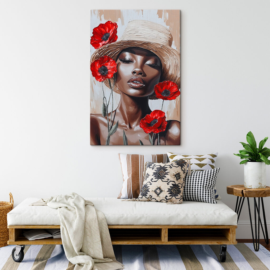 Woman with flowers in her hair