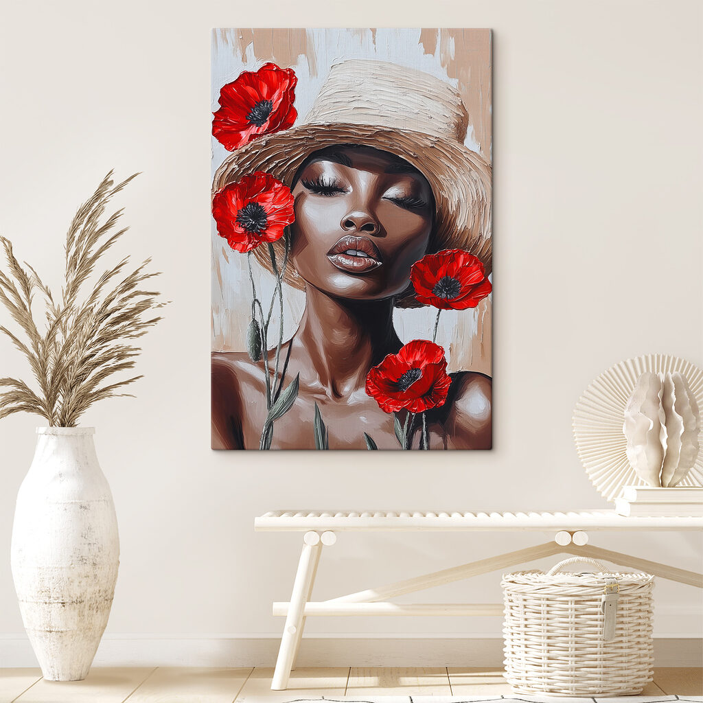 Woman with flowers in her hair