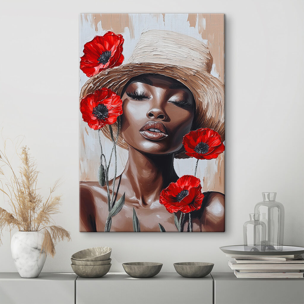 Woman with flowers in her hair